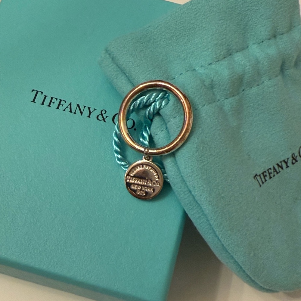 Tiffany & Co. Sterling Silver Round Tag Ring with Charm - Return to Tiffany.